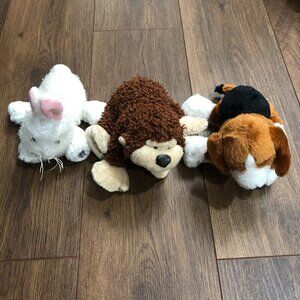 Ganz Webkinz HM078 HM080 HM141 Beagle Rabbit  Monkey Plushie Plush Bean Bag LOT